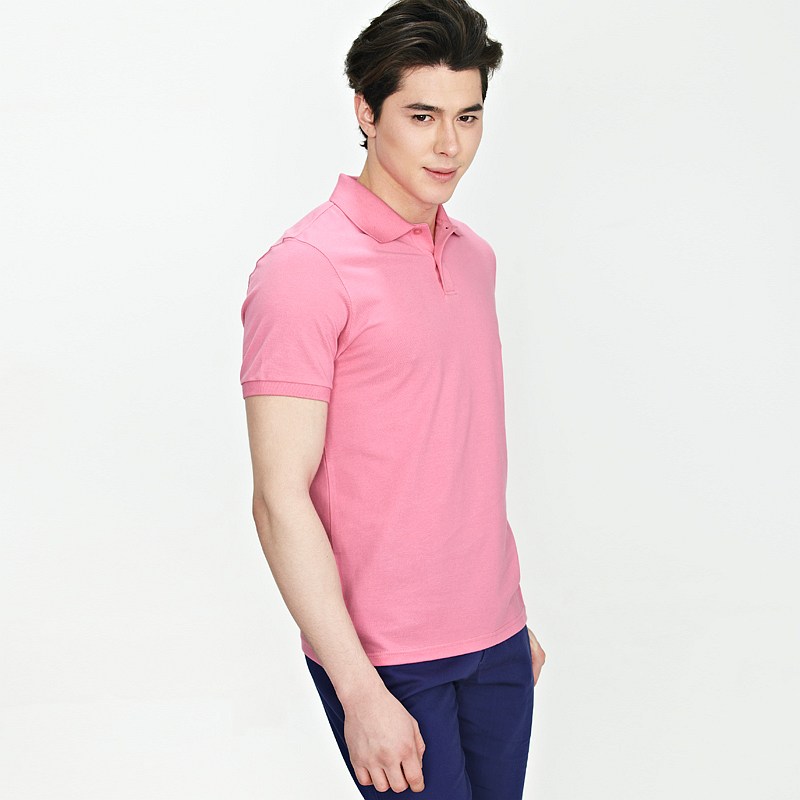 男式粉红色POLO衫