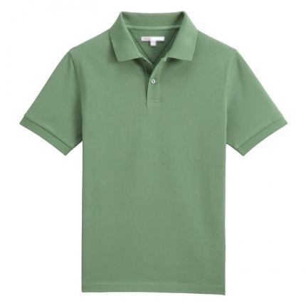 【定制】深绿色商务POLO衫纯棉男士短袖反领款