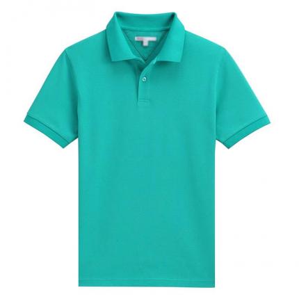 【定制】碧绿色商务POLO衫短袖纯棉T恤衫订制