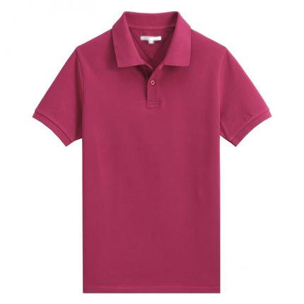 【定制】桃红色商务POLO衫定做-公司团体T恤衫定制