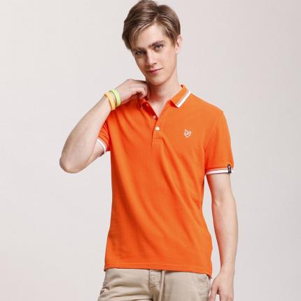 【定制】橙色男士T恤衫 优质全棉材质加工定制服务