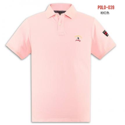 【定制】粉红色男士商务POLO衫纯棉款式订做