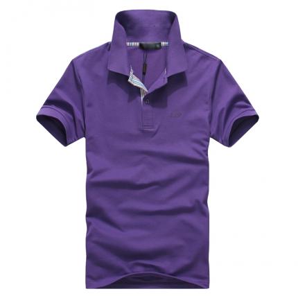 【定制】紫色时尚POLO衫款式印制 提供绣花印花