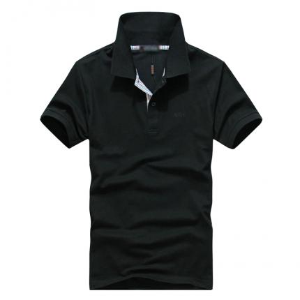【定制】黑色经典商务POLO衫款式设计加工 保罗服装