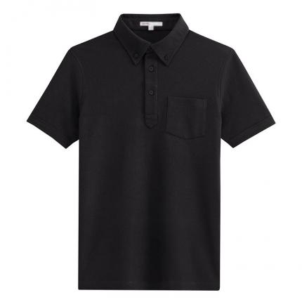 【定制】黑色衬领时尚T恤衫男士翻领T恤订制-保罗
