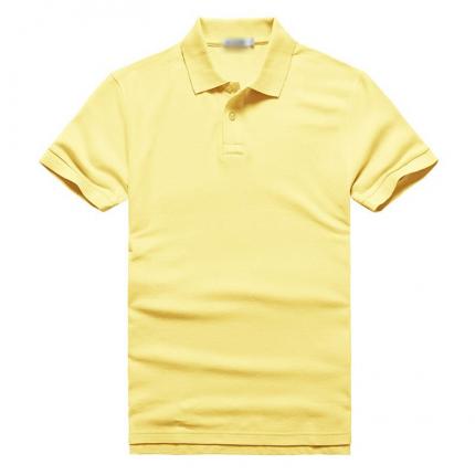 【定制】黄色广告T恤衫加工制作 可丝印公司LOGO