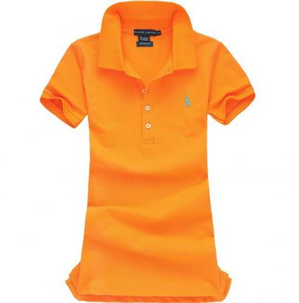 【定制】橙色T恤衫，翻领短袖款式定制定做